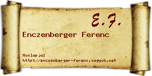 Enczenberger Ferenc névjegykártya